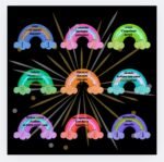 Lot de 9 Stickers Nombres 1 à 9