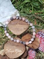 Bracelet jaspe zébré rose – Image 6