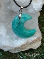 Pendentif lune amazonite