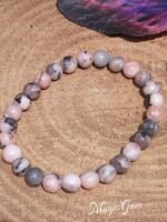 Bracelet jaspe zébré rose – Image 4