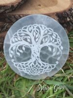 Plateau de rechargement sélénite arbre de vie – Image 3