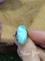 Bague larimar argent 925 réglable – Image 3