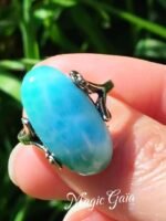 Bague larimar argent 925 réglable – Image 4