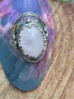 Bague quartz rose argent 925 – Image 4