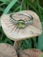 Bague péridot facetté - réglable