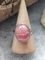 Bague rhodochrosite argent 925 réglable