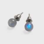 Boucles d'oreilles puces labradorite inox 304 - 6mm – Image 2