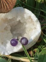 Boucles d’oreilles puces améthyste acier inox 304 – Image 6