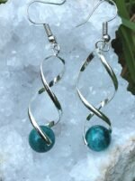 Boucle d'oreilles apatite - 10 mm