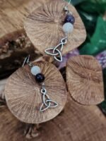 Boucles d’oreilles elfiques améthyste & sélénite magic gaïa – Image 6