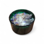 Bougie magique avec fleurs et améthyste brute – Image 2