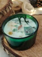 Bougie magique avec fleurs et jade brut – Image 4