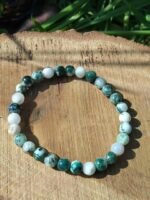 Bracelet agate arbre - 6 mm