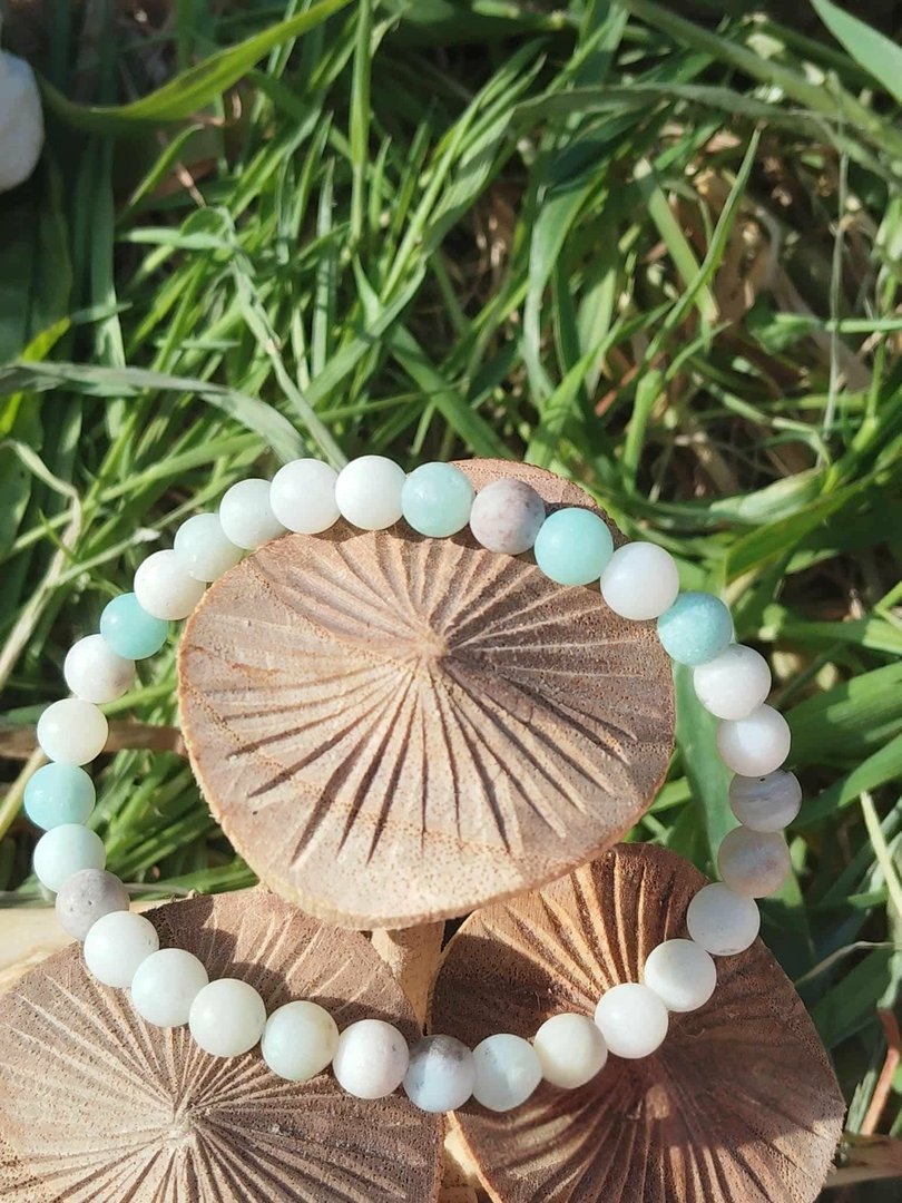 Bracelet amazonite multicolore - 6 mm – Image 3