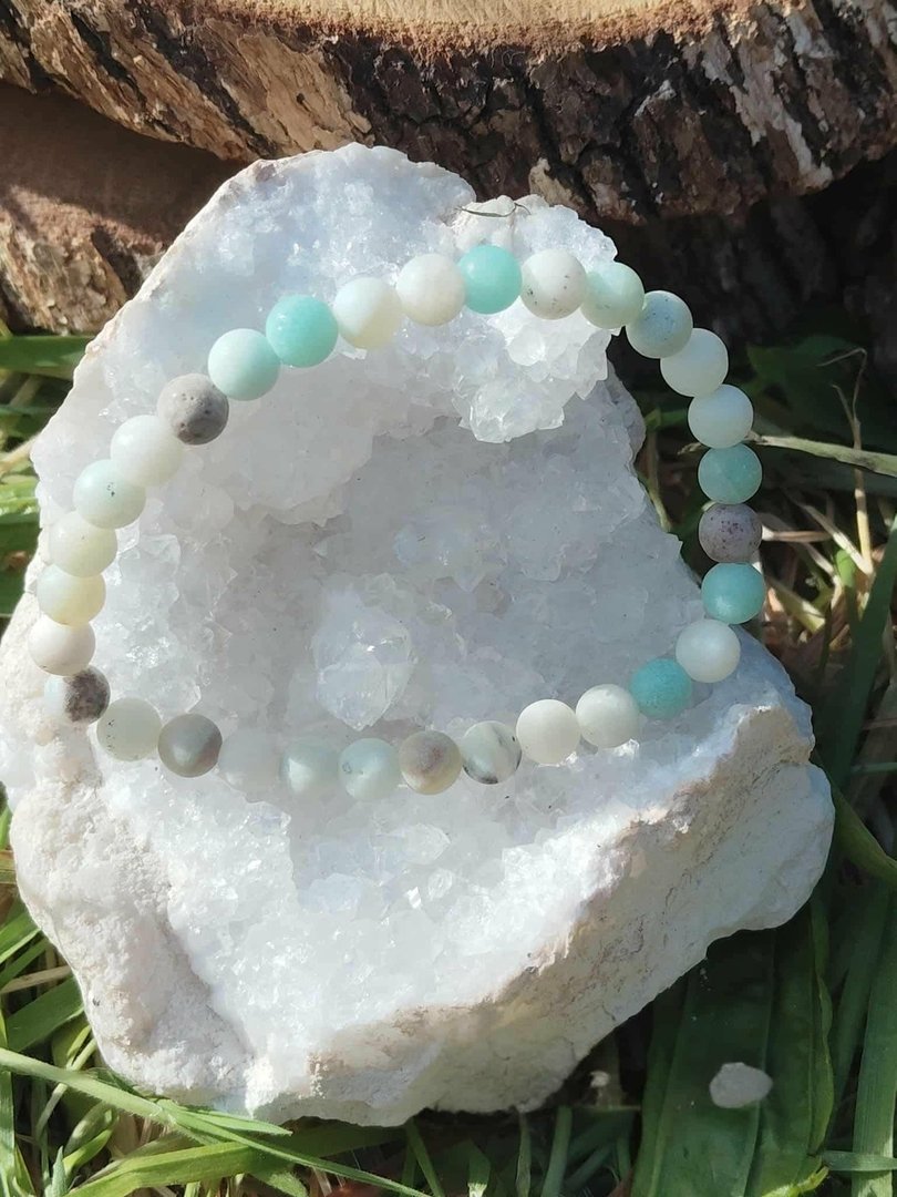 Bracelet amazonite multicolore - 6 mm – Image 4
