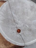 Bracelet argent ambre baltique cognac et argent 925 rhodié – Image 5