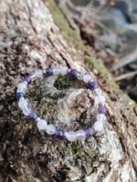 Bracelet améthyste quartz rose cristal de roche – Image 4