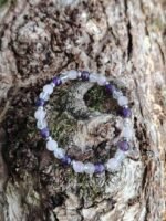 Bracelet améthyste quartz rose cristal de roche – Image 5