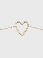 Bracelet coeur dégriffé acier inoxydable – Image 2