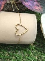 Bracelet coeur dégriffé acier inoxydable – Image 6