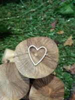 Bracelet coeur dégriffé acier inoxydable – Image 4