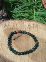 Bracelet jaspe héliotrope - 6 mm – Image 6