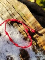 Bracelet rouge à 7 noeuds – Image 3