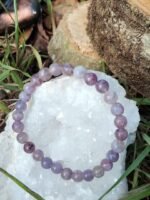 Bracelet tourmaline rose sur eudialyte – Image 4