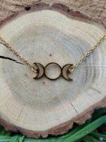 Bracelet triple lune doré en acier inoxydable