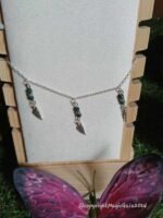 Chaîne de chevilles malachite facettés aile d'ange – Image 4