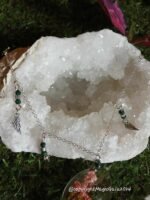 Chaîne de chevilles malachite facettés aile d'ange – Image 3