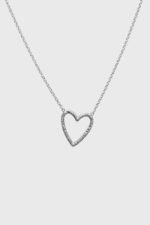 Pendentif coeur dégriffé en acier inoxydable – Image 3