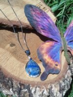Pendentif goutte strass lapis lazuli – Image 3