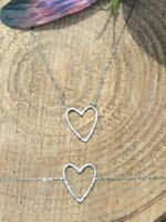 Bracelet coeur dégriffé acier inoxydable – Image 5