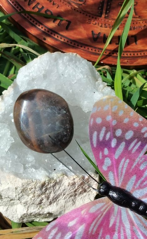 Galet pierre de lune noire – Image 6