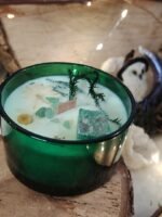 Bougie magique avec fleurs et jade brut – Image 5