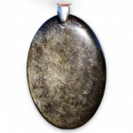 Pendentif obsidienne doré – Image 2