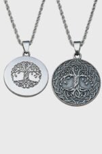 Pendentif yggdrasil en acier inoxydable réversible – Image 2