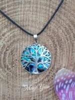 Pendentif en abalone arbre de vie en argent 925 – Image 2