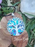 Pendentif en abalone arbre de vie en argent 925 – Image 5