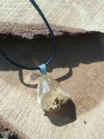 Pendentif citrine naturelle brut