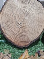 Pendentif coeur dégriffé en acier inoxydable – Image 5