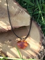 Pendentif coeur ambre – Image 3