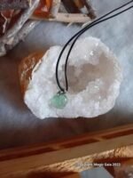 Pendentif coeur fluorite verte