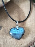 Pendentif coeur labradorite