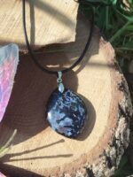 Pendentif goutte gabbro