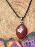 Pendentif jaspe rouge naturelle