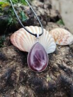 Pendentif lépidolite argent 925