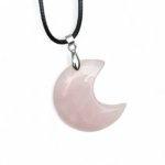 Pendentif lune quartz rose – Image 2