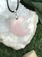 Pendentif lune quartz rose – Image 5